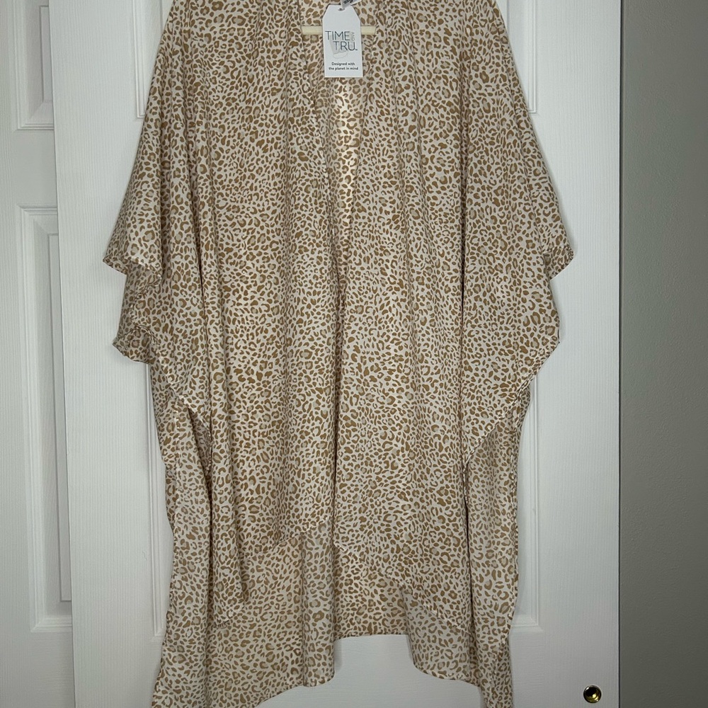 Time and Tru Leopard Print Wrap